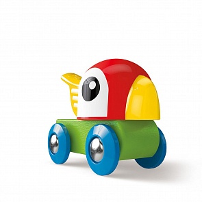 Каталка деревянная Свистящий попугайчик (Hape, E3808_HP)